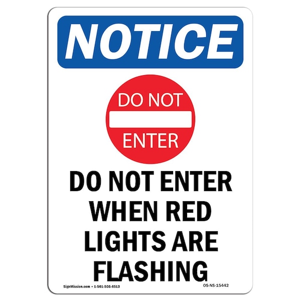 OSHA Notice Sign, 5" Height, NOTICE Do Not Enter Sign With Symbol, Portrait, 10PK